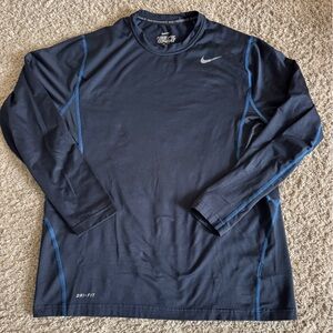 Nike Navy Long Sleeve Athletic Shirt